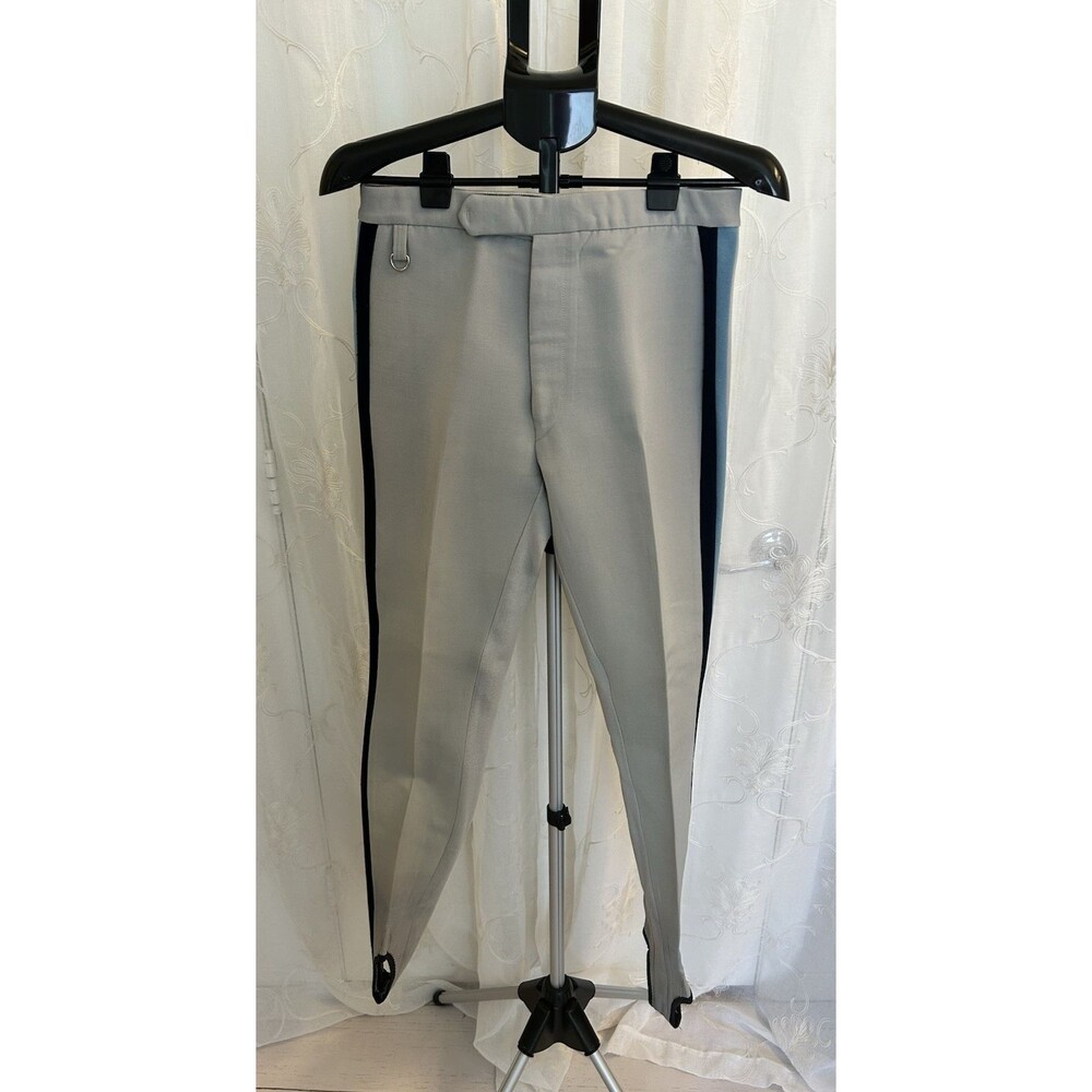 Vtg 1960's Edelweiss Women's Ski Pants Grey w/ Blue Stripe ILGWU Union Made USA
